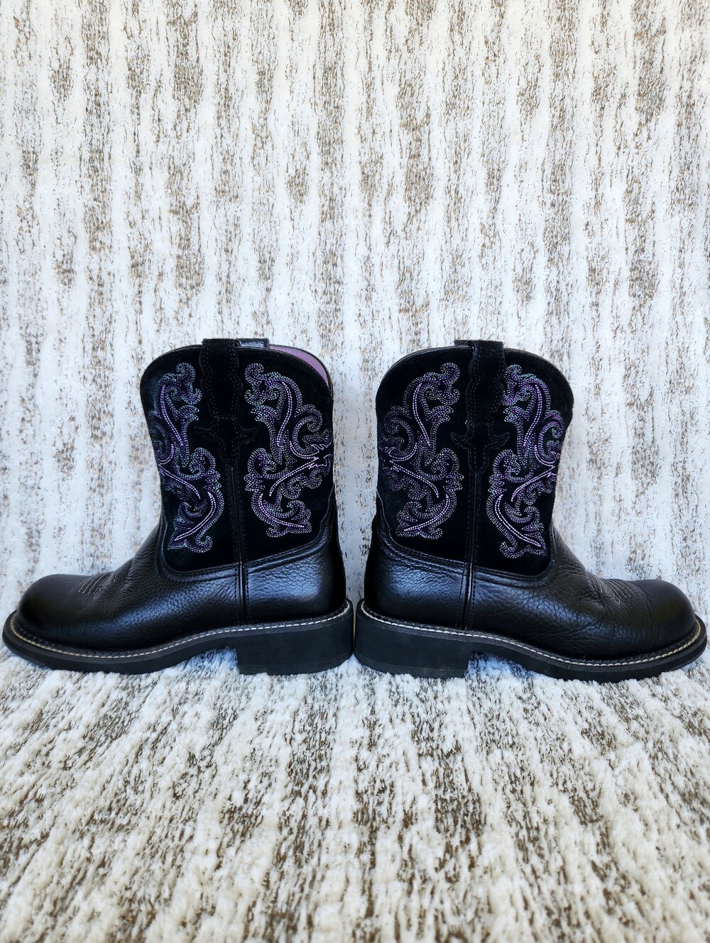 Ariat "Fatbaby II" Cowgirl Western Boot Black Leather, Women's Size 9B - Picture 6 of 12
